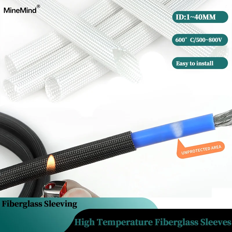600 Deg.C Braided Fiberglass Sleeve Diameter 1mm ~ 50mm High Temperature Resistant Chemical Glass Fiber Tube Fiberglass Sleeving
600 Deg.C Braided Fiberglass Sleeve Diameter 1mm ~ 50mm High Temperature Resistant Chemical Glass Fiber Tube Fiberglass Sleeving