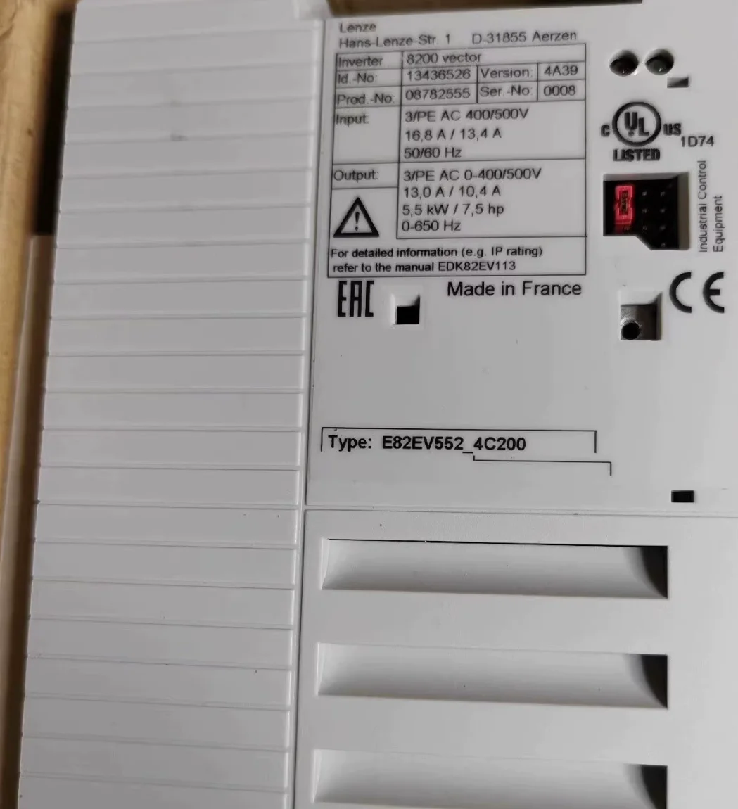 8200 vector E82EV552_4C200 Brand new Inverters Drives Controllers,E82EV552-4C200,Fast shipping
8200 vector E82EV552_4C200 Brand new Inverters Drives Controllers,E82EV552-4C200,Fast shipping