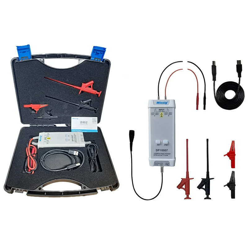DP10013 Series Oscilloscope High-voltage Differential Probe 700/1300/5600V 100M Oscilloscope Probe Automotive Testing Instrument
DP10013 Series Oscilloscope High-voltage Differential Probe 700/1300/5600V 100M Oscilloscope Probe Automotive Testing Instrument
