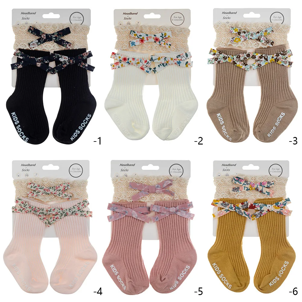 6 Sets/Lot, Fabric Bowknot Lace Headband Cotton Socks Set For Baby Toddlers Fashion Accessories
6 Sets/Lot, Fabric Bowknot Lace Headband Cotton Socks Set For Baby Toddlers Fashion Accessories