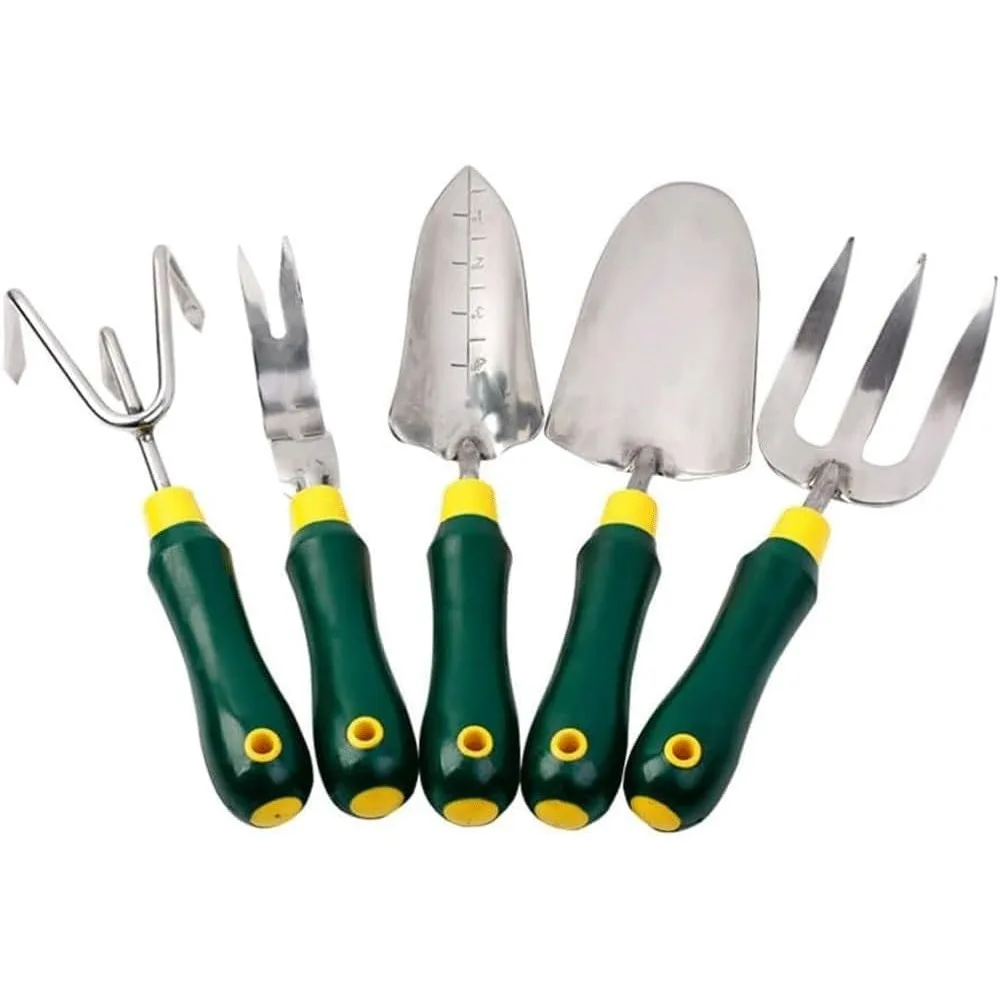 Garden Tool Set, 5 Piece Heavy Duty Steel Gardening Tools Kit with Non-Slip Handle, Gardening Gifts for Women Men
Garden Tool Set, 5 Piece Heavy Duty Steel Gardening Tools Kit with Non-Slip Handle, Gardening Gifts for Women Men