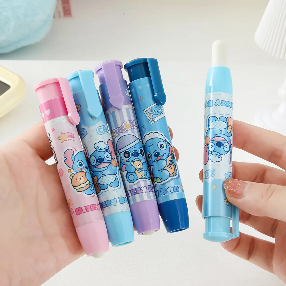 Disney Stitch Push-type Lipstick Shape Fun Eraser Pencil Writing Painting Press Erasers Kids School Stationery Gifts 4/24pc
Disney Stitch Push-type Lipstick Shape Fun Eraser Pencil Writing Painting Press Erasers Kids School Stationery Gifts 4/24pc