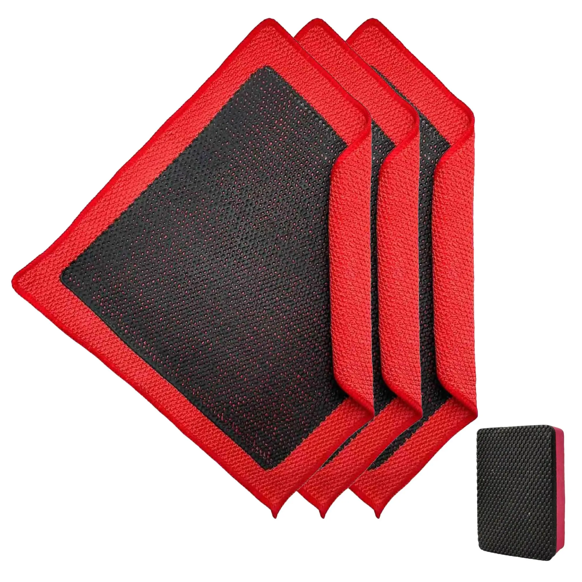 4PCS Car Detailing Clay Towel Set With Perforated Mesh Pad Dual-Sided Microfiber And Adhesive Cleaning
4PCS Car Detailing Clay Towel Set With Perforated Mesh Pad Dual-Sided Microfiber And Adhesive Cleaning