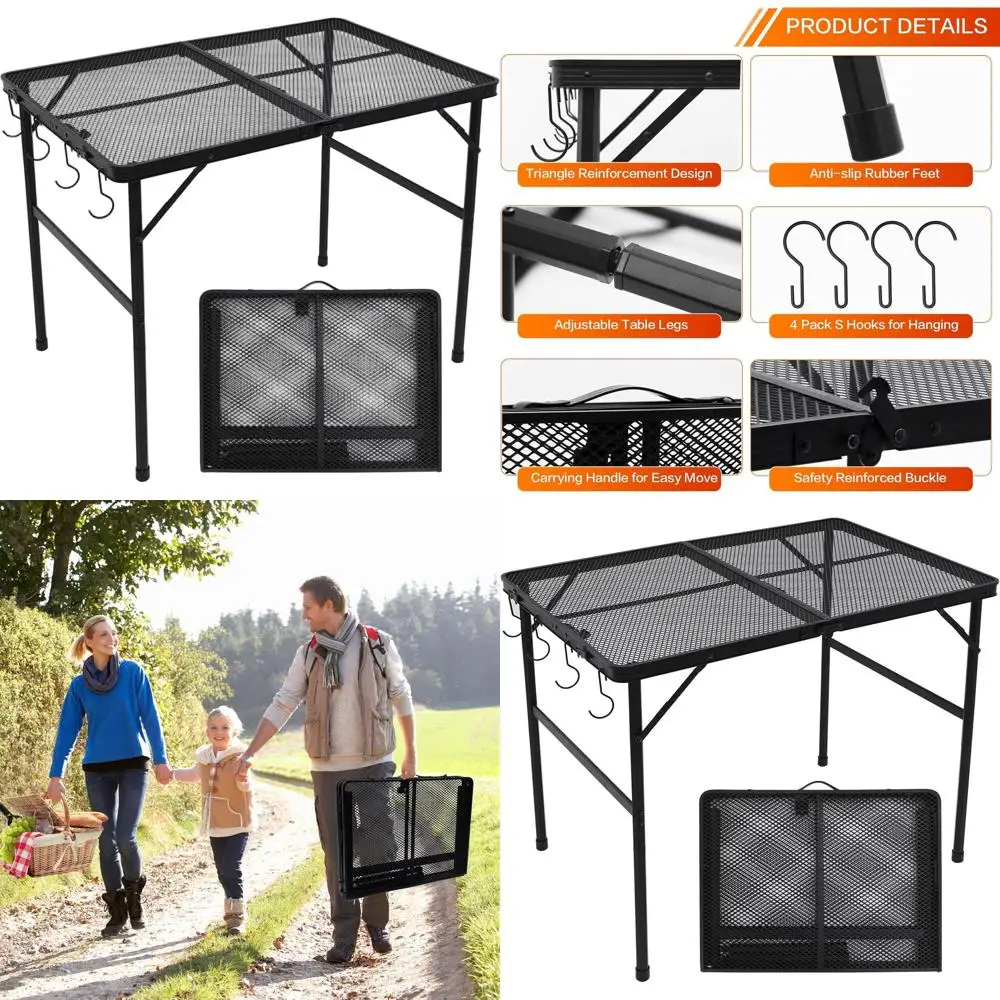 Folding 3 Ft Aluminum Outdoor Camping BBQ Table - Portable, Lightweight, Compact, Height Adjustable Patio Garden Table
Folding 3 Ft Aluminum Outdoor Camping BBQ Table - Portable, Lightweight, Compact, Height Adjustable Patio Garden Table