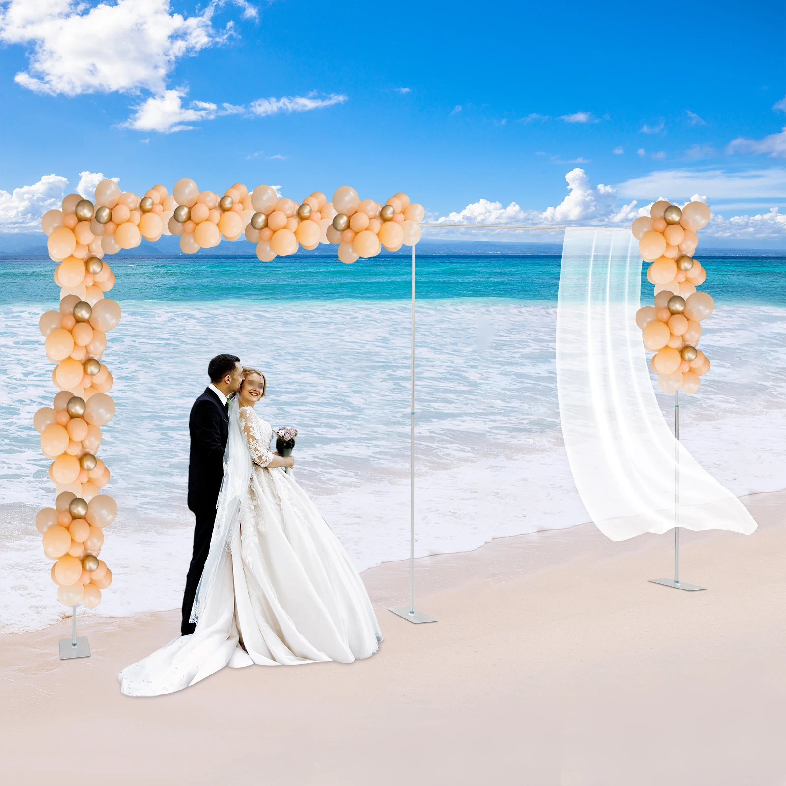 10x20FT Adjustable Wedding Backdrop Stand, Heavy Duty Pipe and Drape Backdrop Stand,Metal Arch Frame with Stands Base for Party
10x20FT Adjustable Wedding Backdrop Stand, Heavy Duty Pipe and Drape Backdrop Stand,Metal Arch Frame with Stands Base for Party