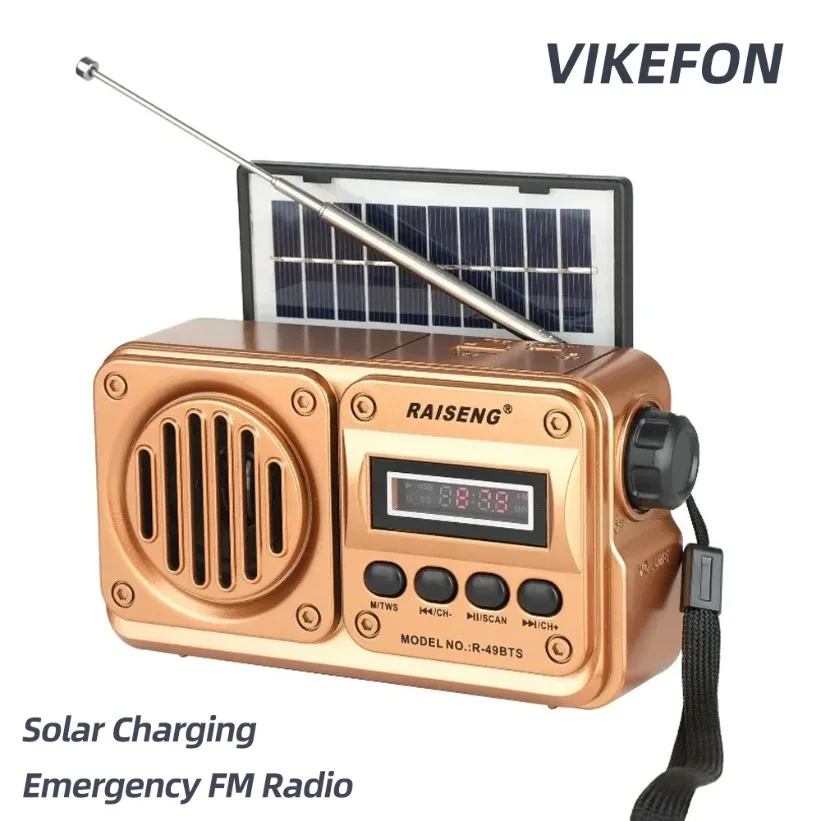 VIKEFON NEW Upgrade Wireless Bluetooth Speaker MP3 Playback FM Radio Solar Charging Emergency Radio Full Band High Sensitivity
VIKEFON NEW Upgrade Wireless Bluetooth Speaker MP3 Playback FM Radio Solar Charging Emergency Radio Full Band High Sensitivity