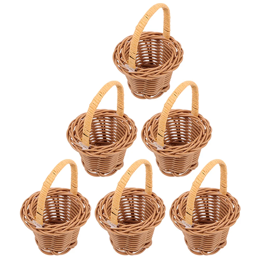 6pcs Mini Woven Handle Wedding Decor Small Basket With Handle Basket for Party Favor Easter Mini Flower Arrangement
6pcs Mini Woven Handle Wedding Decor Small Basket With Handle Basket for Party Favor Easter Mini Flower Arrangement
