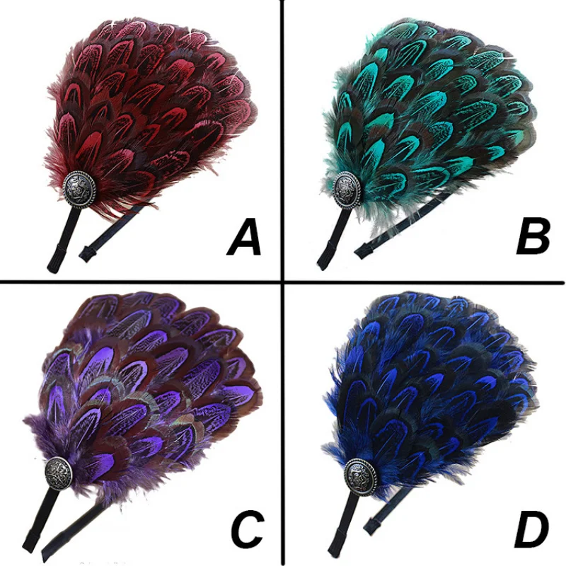 Copper Buckle Feather Headband Headband Headdress Hair Accessories in Four Colors F020Lace Tassel
Copper Buckle Feather Headband Headband Headdress Hair Accessories in Four Colors F020Lace Tassel