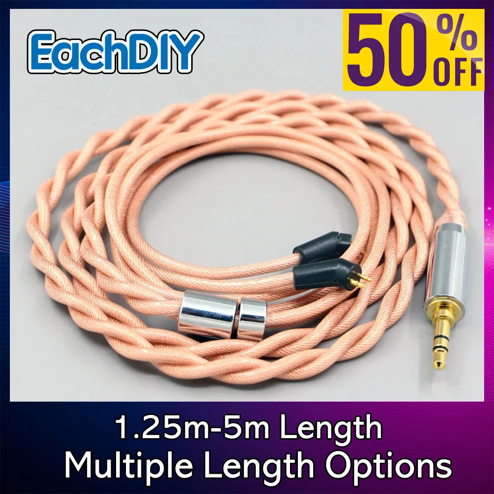 Type6 756 core Shielding 7n Litz OCC 2 core 2.8mm Earphone Cable For Etymotic ER4B ER4PT ER4S ER6I ER4 2pin 8007
Type6 756 core Shielding 7n Litz OCC 2 core 2.8mm Earphone Cable For Etymotic ER4B ER4PT ER4S ER6I ER4 2pin 8007