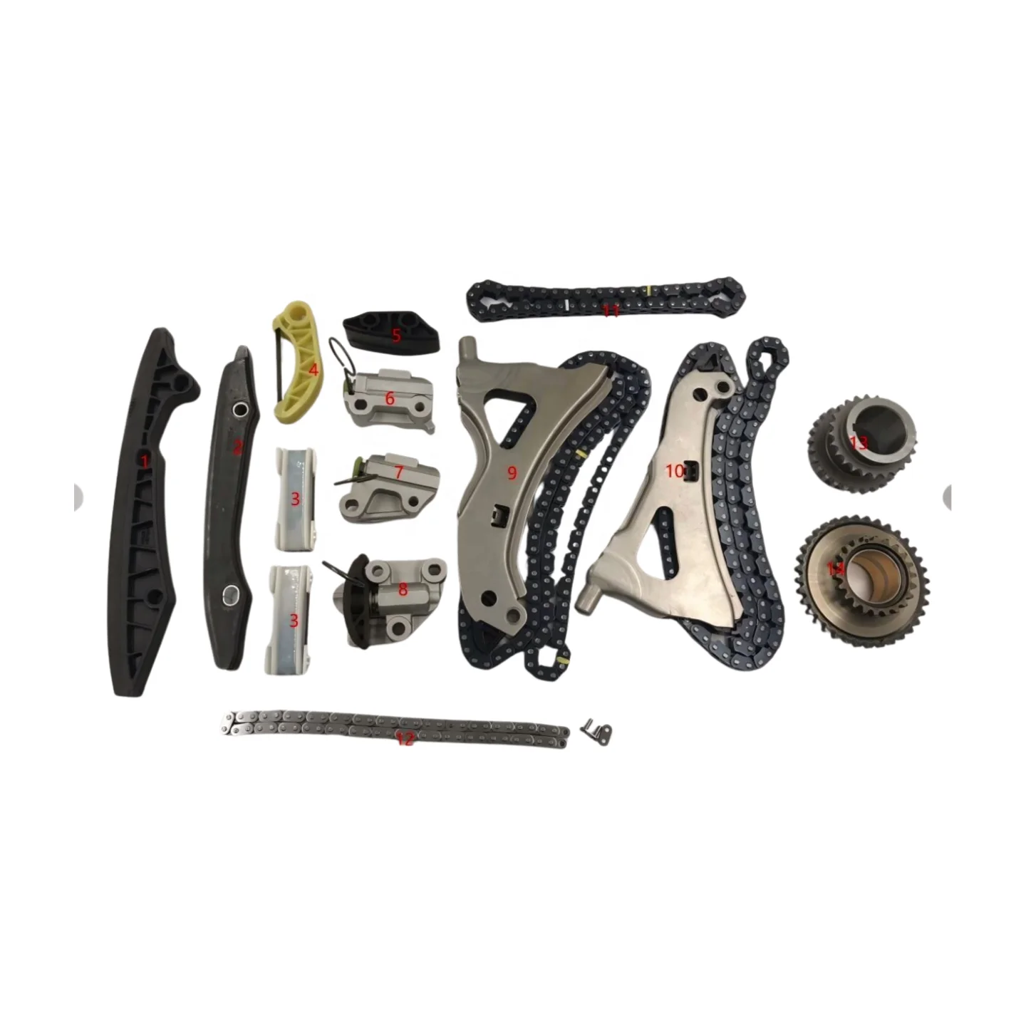 OE A2780500611 A2780503816 High Quality Reliable Performance Auto Engine Parts Timing Kit 15 Pcs A Set For M278
OE A2780500611 A2780503816 High Quality Reliable Performance Auto Engine Parts Timing Kit 15 Pcs A Set For M278