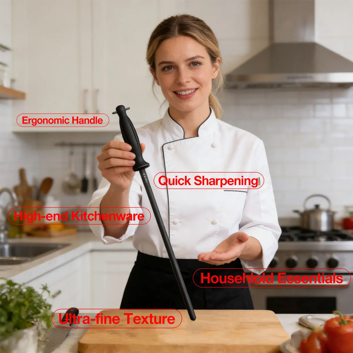 17-inch Sharpener Rod Knife Sharpener High-carbon Steel Emery Kitchen Tool Long Lasting Sharpness Kitchen Accessories
17-inch Sharpener Rod Knife Sharpener High-carbon Steel Emery Kitchen Tool Long Lasting Sharpness Kitchen Accessories