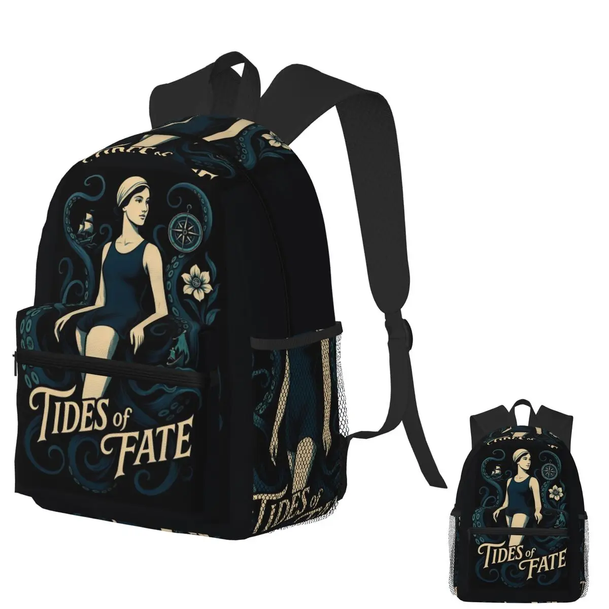 Tides Of Fate Nautical Swimmer Ocean Adventure Backpack School Bag Hiking Travel Daypack for Boys Girls Bookbag Shoulder Bags
Tides Of Fate Nautical Swimmer Ocean Adventure Backpack School Bag Hiking Travel Daypack for Boys Girls Bookbag Shoulder Bags
