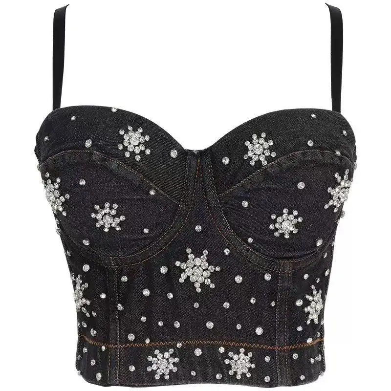 Retro beaded vest camisole high waist navel-baring body shaping tube top French style high-end fashion elegant fishbone bra
Retro beaded vest camisole high waist navel-baring body shaping tube top French style high-end fashion elegant fishbone bra
