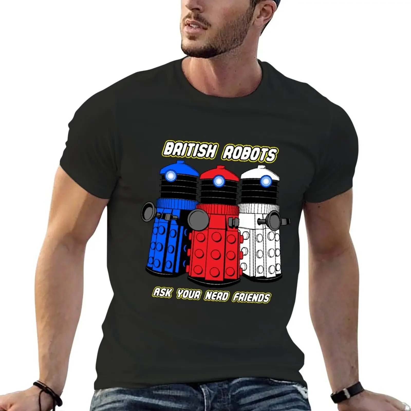 British Robots T-Shirt cotton man t-shirts vintage graphic tee shirts men graphic
British Robots T-Shirt cotton man t-shirts vintage graphic tee shirts men graphic