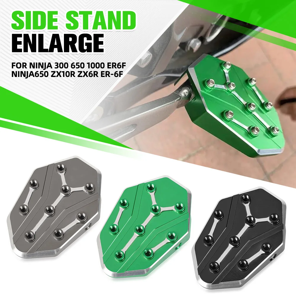 FOR KAWASAKI NINJA 300 650 1000 ER6F Ninja650 ZX10R ZX6R ER-6F Motorcycle Side Stand Enlarger Sled Sidestand Kickstand Foot Pads
FOR KAWASAKI NINJA 300 650 1000 ER6F Ninja650 ZX10R ZX6R ER-6F Motorcycle Side Stand Enlarger Sled Sidestand Kickstand Foot Pads