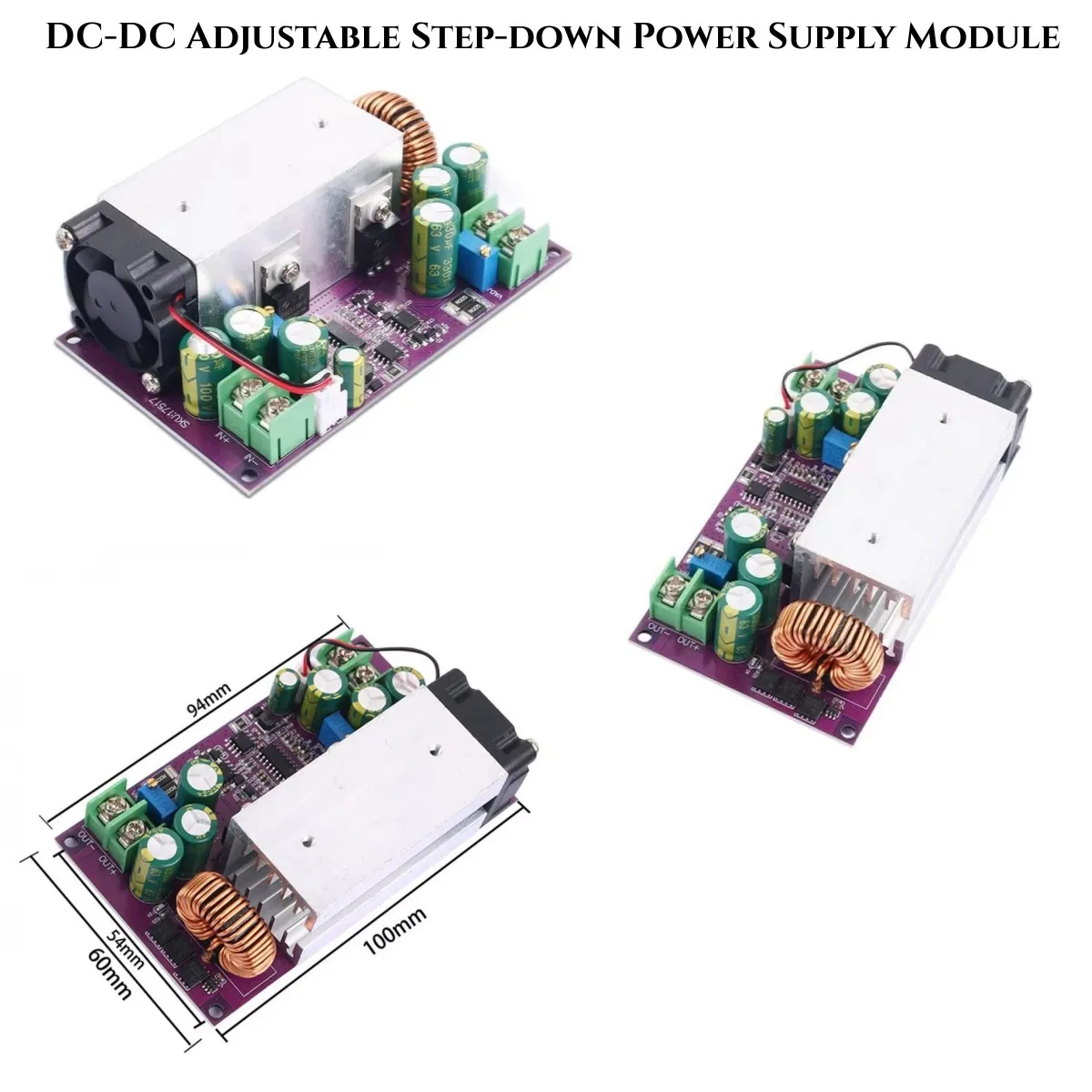 DC-DC Adjustable Step-down Power Supply Module 600W High-power DC12-75V to DC2.5-50V Constant Current Power Supply Module
DC-DC Adjustable Step-down Power Supply Module 600W High-power DC12-75V to DC2.5-50V Constant Current Power Supply Module