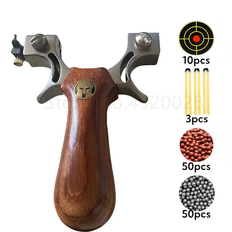 Professional Slingshot Stainless Steel Hunting Catapult With Rubber Band Wooden Handle Outdoor Shooting Games Aming Sling Shot
Professional Slingshot Stainless Steel Hunting Catapult With Rubber Band Wooden Handle Outdoor Shooting Games Aming Sling Shot