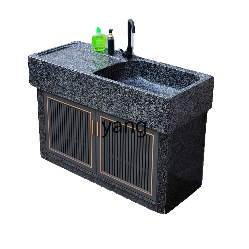 LMM household balcony granite sink installed aluminum cabinet door platform courtyard integrated stone wash basin
LMM household balcony granite sink installed aluminum cabinet door platform courtyard integrated stone wash basin