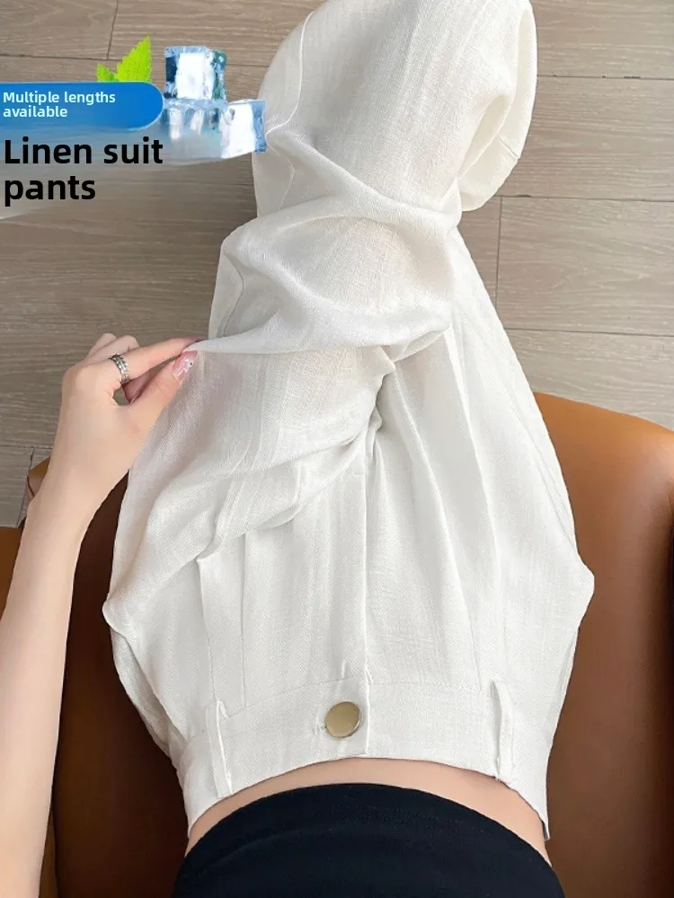 Women's Casual Straight Leg Pants Spring Summer Thin Texture Loose High Waist Trousers Drapey Narrow Version Summer Thin
Women's Casual Straight Leg Pants Spring Summer Thin Texture Loose High Waist Trousers Drapey Narrow Version Summer Thin