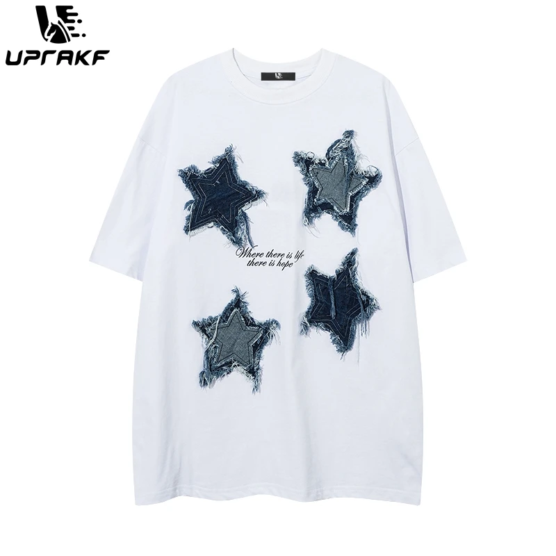 UPRAKF Y2K T Shirt Pentagrams Embroidery Patchwork Streetwear Hip Hop Oversized Harajuku Loose Cotton Short Sleeve Summer Unisex
UPRAKF Y2K T Shirt Pentagrams Embroidery Patchwork Streetwear Hip Hop Oversized Harajuku Loose Cotton Short Sleeve Summer Unisex