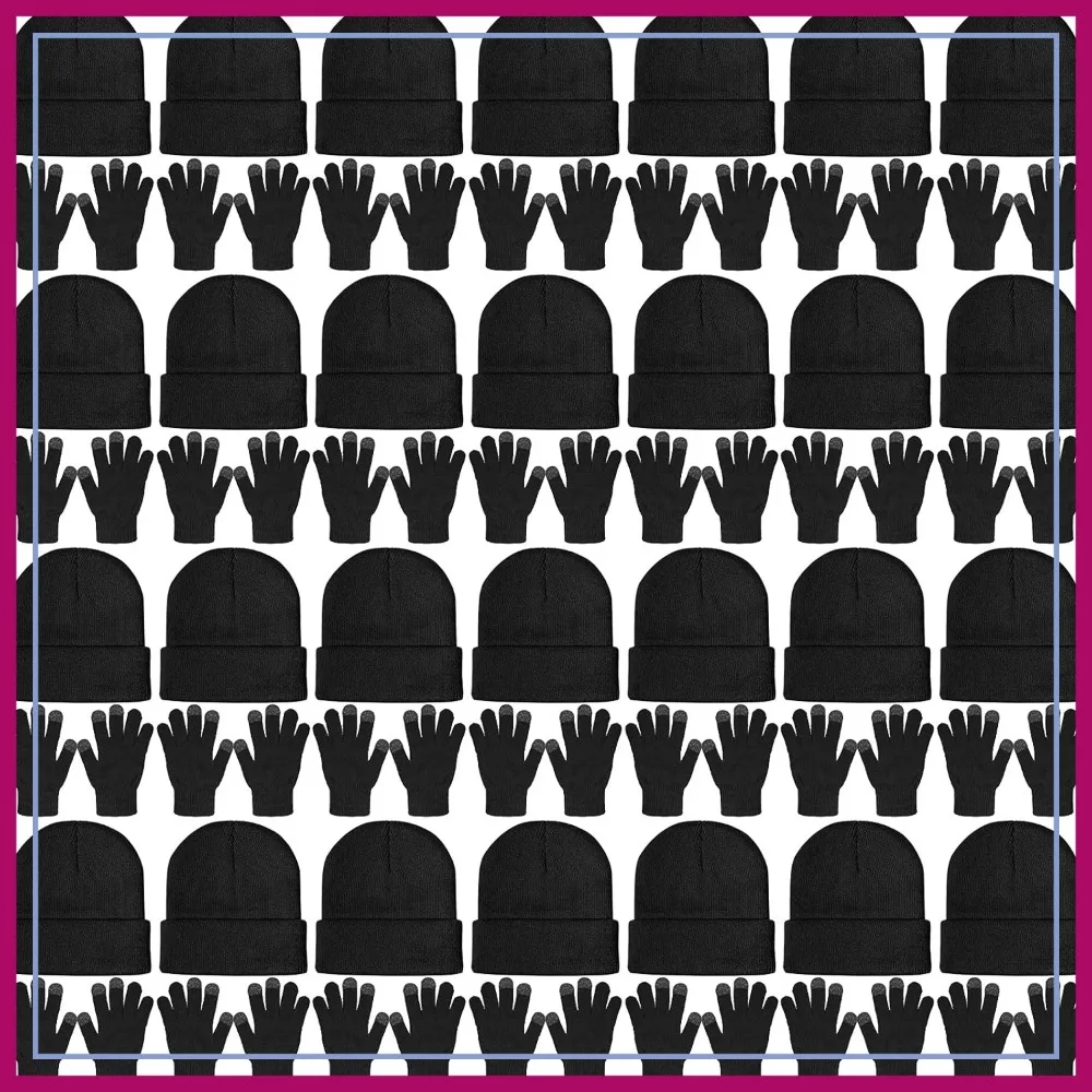 56 Pcs Winter Beanie Hat & Gloves Sets for Homeless, Touchscreen Gloves Knit Cuffed Skull Cap Adult
56 Pcs Winter Beanie Hat & Gloves Sets for Homeless, Touchscreen Gloves Knit Cuffed Skull Cap Adult