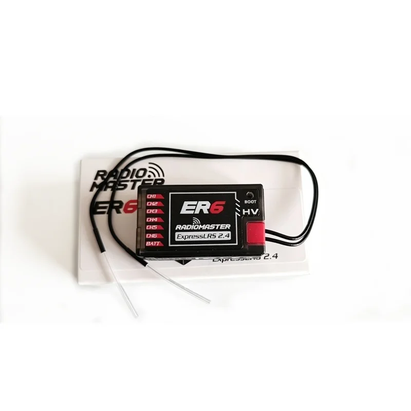 RadioMaster ER6 2.4G ExpressLRS 6CH PWM Receiver, Pre-install ELRS 3.3, CRSF & S.Bus Output
RadioMaster ER6 2.4G ExpressLRS 6CH PWM Receiver, Pre-install ELRS 3.3, CRSF & S.Bus Output