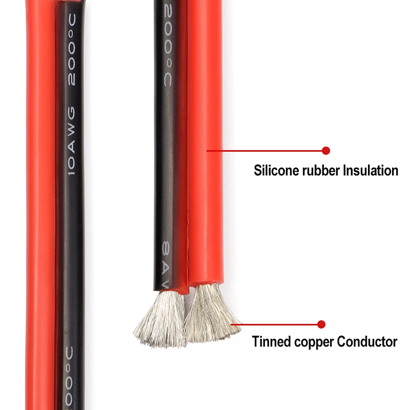 Silicone Cable High Temperature Electrical Wire Red Black Super Soft 30 28 26 24 22 20 18 16 14 12 10 08AWG for Car Auto Battery
Silicone Cable High Temperature Electrical Wire Red Black Super Soft 30 28 26 24 22 20 18 16 14 12 10 08AWG for Car Auto Battery