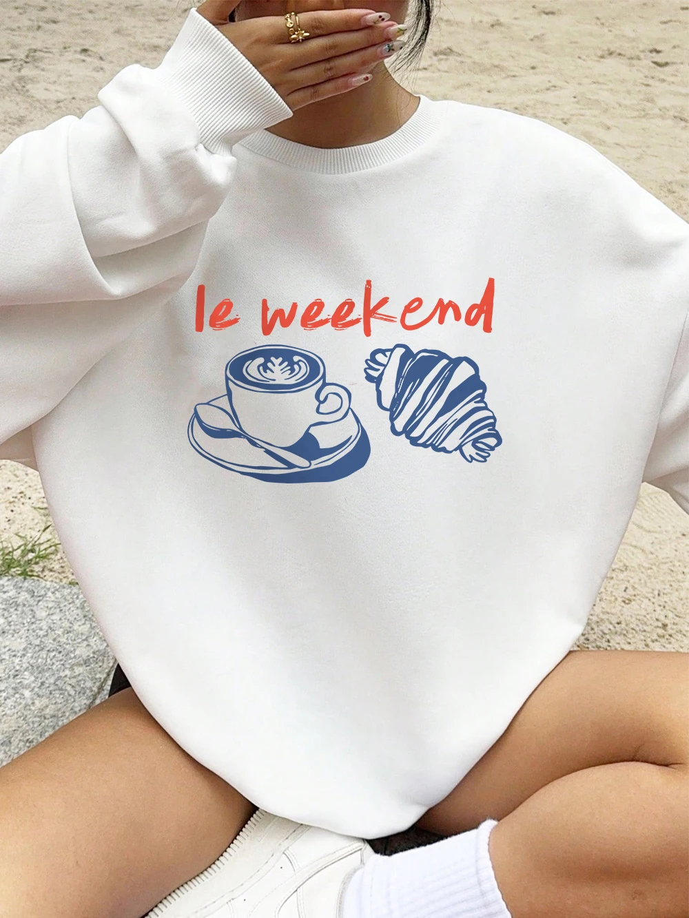 2025 Ie Weekend Coffee Bread Prints Sweatshirts Women Crewneck Basics Hoodies Warm Clothes Autumn Winter Casual Women Pullover
2025 Ie Weekend Coffee Bread Prints Sweatshirts Women Crewneck Basics Hoodies Warm Clothes Autumn Winter Casual Women Pullover