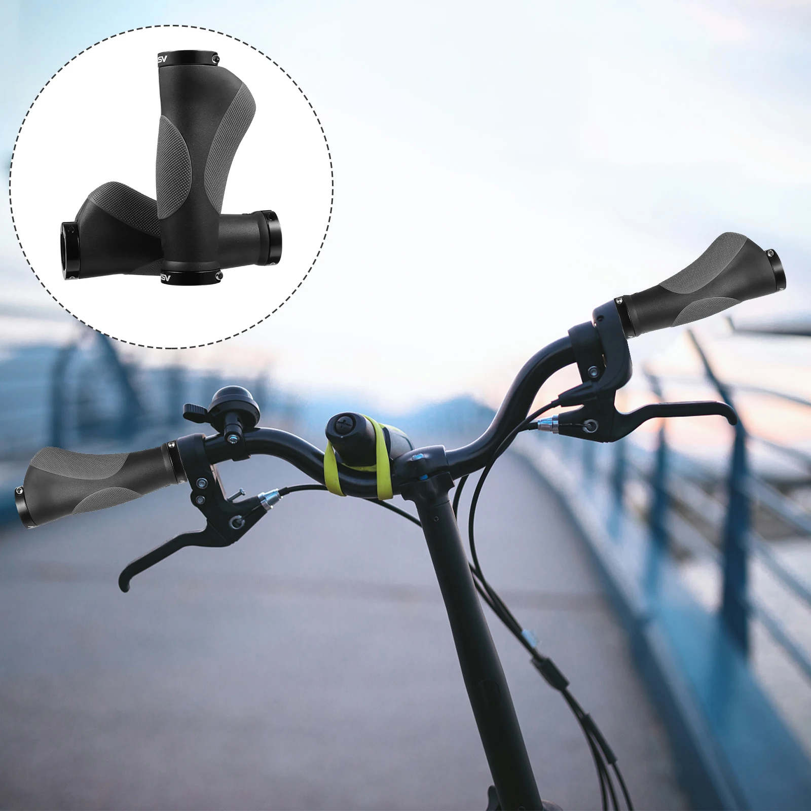 Bicycle Grip Vibration Dampening Bike Grips H Road Accessories Plastic Cycling Gear High Quality Material Non Skid 
Bicycle Grip Vibration Dampening Bike Grips H Road Accessories Plastic Cycling Gear High Quality Material Non Skid