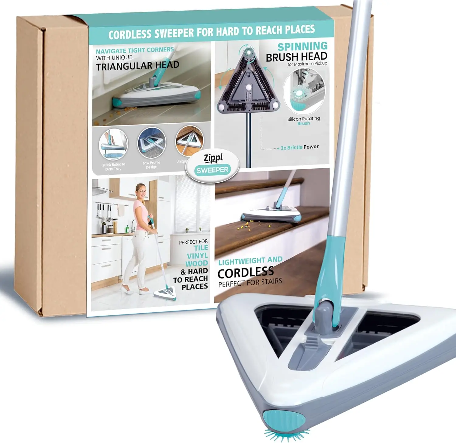 2025 New Lightweight Sweeper for Short Carpet, Hardwood & Tile - Triangular Design Cleans Corners, 30 Min Runtime
2025 New Lightweight Sweeper for Short Carpet, Hardwood & Tile - Triangular Design Cleans Corners, 30 Min Runtime