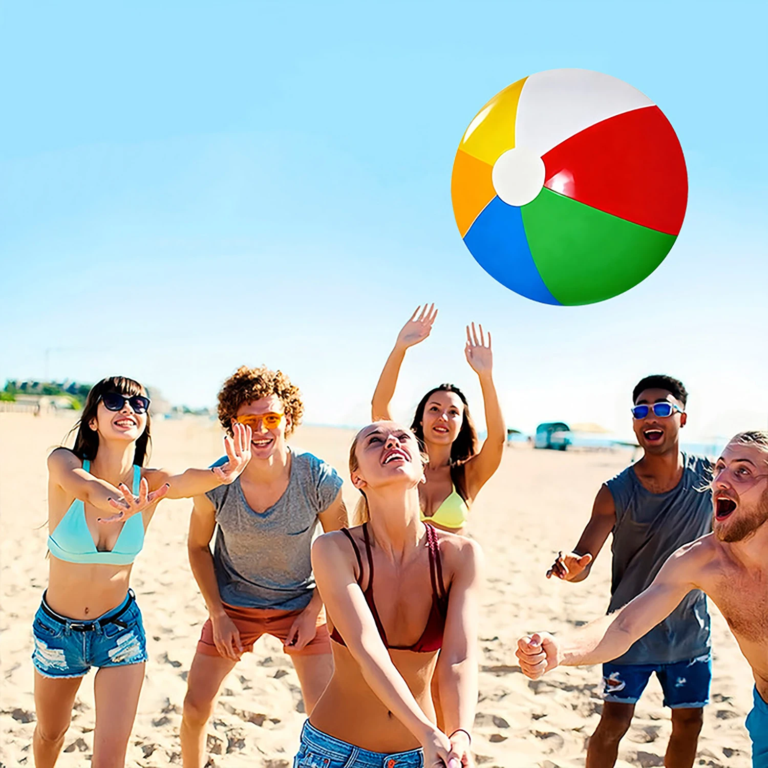 Inflatable beach ball PVC children's adult water ball toy beach water ball
Inflatable beach ball PVC children's adult water ball toy beach water ball