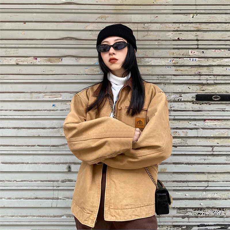 Khaki Detroit Jaet American Retro Sle Men's Baseball Coat Spring Autumn Cleanfit Collar Outerwear Stand Fit Long Sve
Khaki Detroit Jaet American Retro Sle Men's Baseball Coat Spring Autumn Cleanfit Collar Outerwear Stand Fit Long Sve