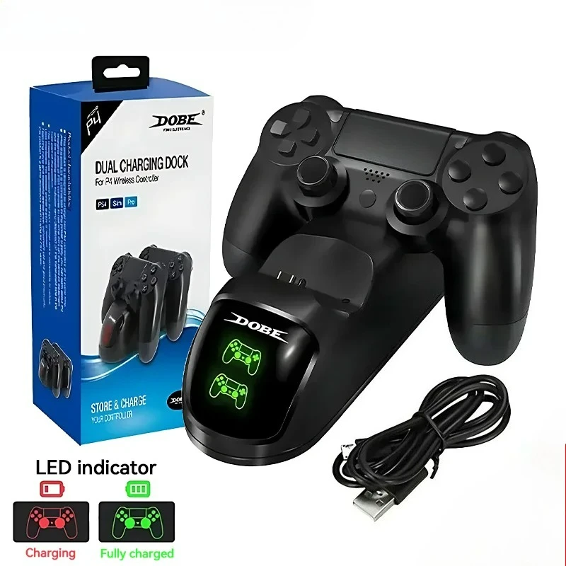 PS4 Charging Station Wireless Fast Charger For Game Controller LED Indicator USB Dual Dock For PS4 Slim/PS4 Pro
PS4 Charging Station Wireless Fast Charger For Game Controller LED Indicator USB Dual Dock For PS4 Slim/PS4 Pro