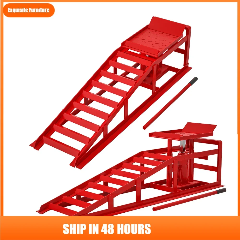 2 Pack Hydraulic Car Ramps 5T 11000lbs Low Profile Car Lift Service Ramps Truck Trailer Garage,Height Hydraulic Vehicle Ramps
2 Pack Hydraulic Car Ramps 5T 11000lbs Low Profile Car Lift Service Ramps Truck Trailer Garage,Height Hydraulic Vehicle Ramps