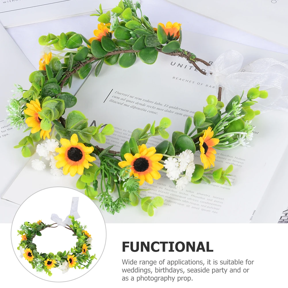 Floral Headb Sunflower Headdress Hair Flowers Adjustable Crown Kit for Wedding Birthday Party Photo Prop Flower Wreath
Floral Headb Sunflower Headdress Hair Flowers Adjustable Crown Kit for Wedding Birthday Party Photo Prop Flower Wreath