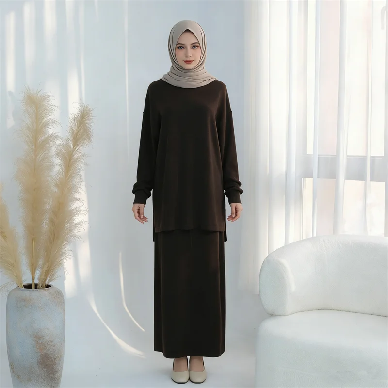 Новый комплект из 2 предметов: вязаный свитер и юбка для мусульманок, абайя в стиле Дубай, турецкий кафтан, наряд для Ид и Рамадана, исламская одежда, платье
Новый комплект из 2 предметов: вязаный свитер и юбка для мусульманок, абайя в стиле Дубай, турецкий кафтан, наряд для Ид и Рамадана, исламская одежда, платье