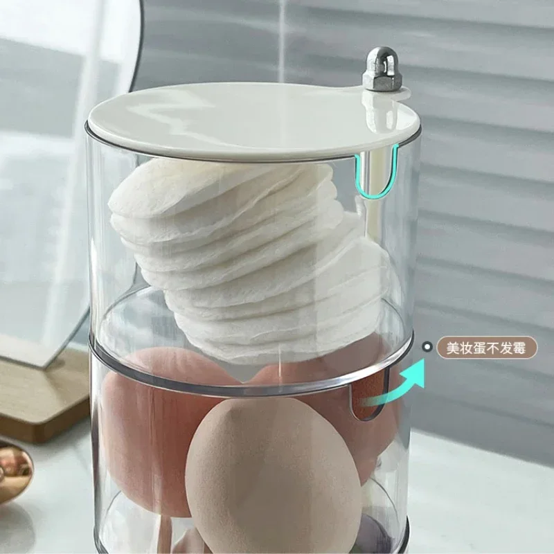 Powder puff multi-layer storage box, rotating dustproof, makeup egg special transparent desktop circular storage rack
Powder puff multi-layer storage box, rotating dustproof, makeup egg special transparent desktop circular storage rack