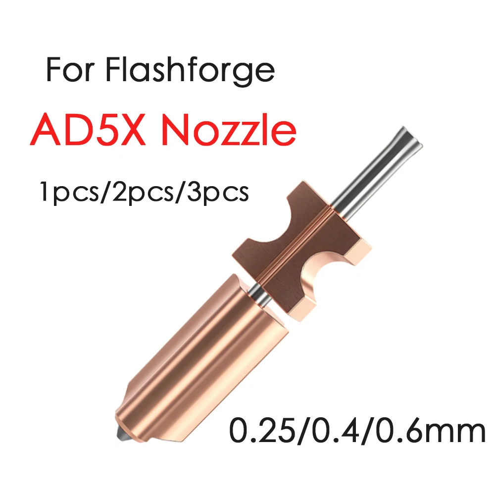 New For FlashForge Ad5x Nozzle Hardened 0.25 0.4 0.6 0.8 Adverturer Ad5x Flashforge Extruder Ad5x Hotend 3d Printer Accessories
New For FlashForge Ad5x Nozzle Hardened 0.25 0.4 0.6 0.8 Adverturer Ad5x Flashforge Extruder Ad5x Hotend 3d Printer Accessories
