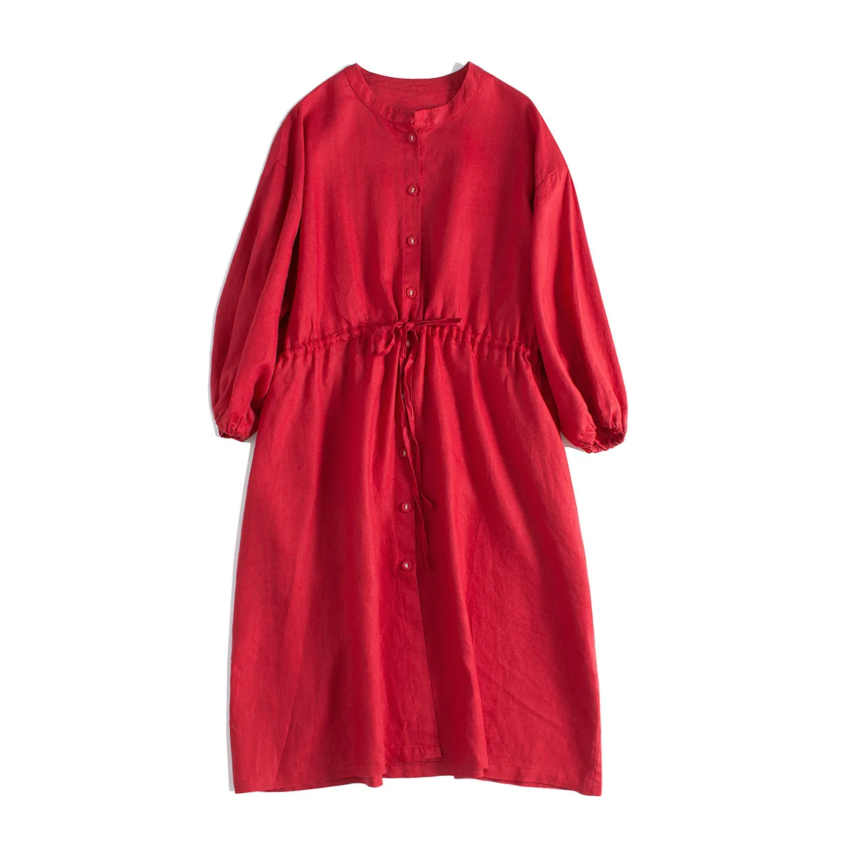 Spring and summer women's casual solid color round neck long sleeved loose fitting dress
Spring and summer women's casual solid color round neck long sleeved loose fitting dress
