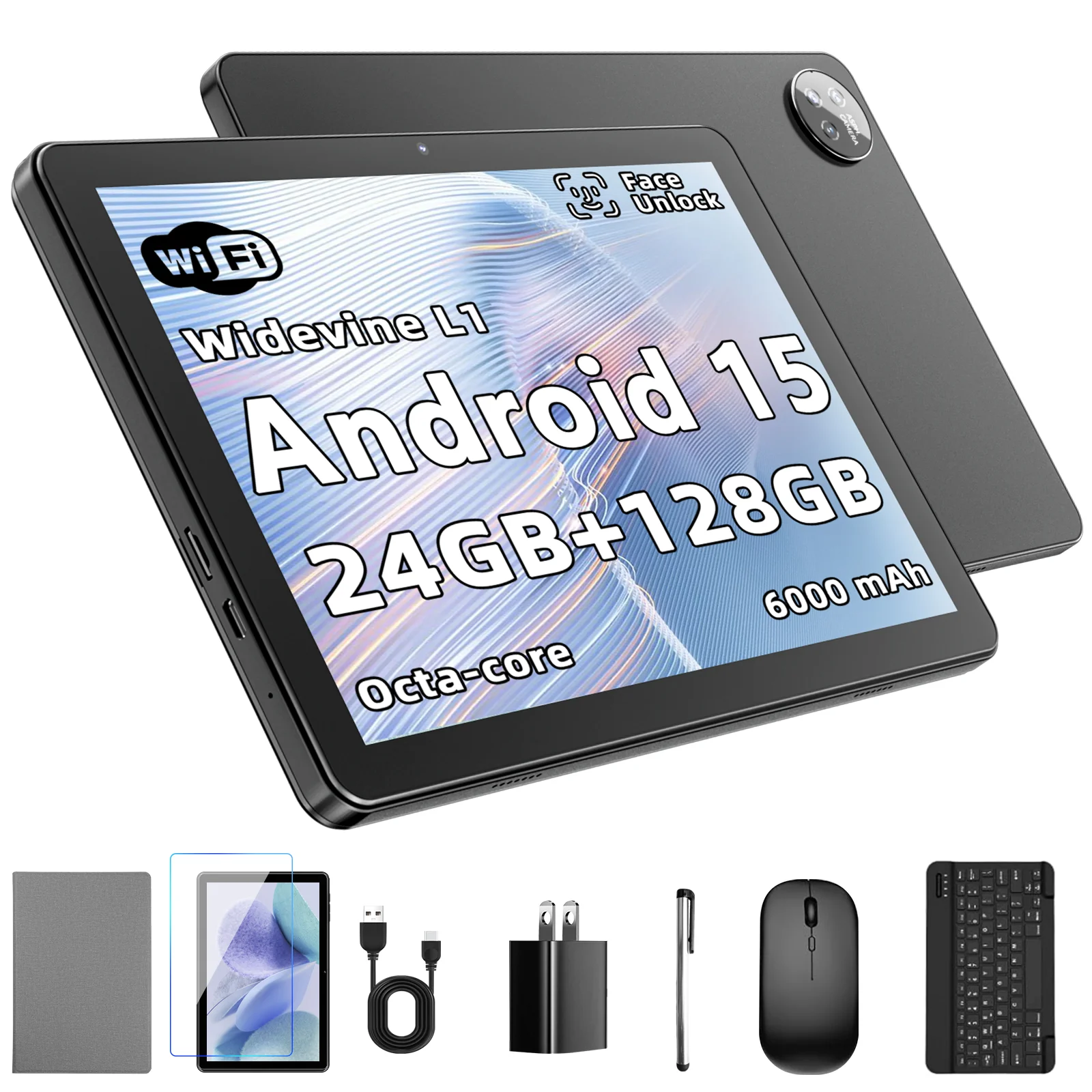 Aobante Tablet 10.1Inch Android 15 Octa-Core 24GB(8GB+16GB)RAM 128GB ROM 1280x800 IPS Tablets PC WiFi 5 Widevine L1 Keyboard Set
Aobante Tablet 10.1Inch Android 15 Octa-Core 24GB(8GB+16GB)RAM 128GB ROM 1280x800 IPS Tablets PC WiFi 5 Widevine L1 Keyboard Set