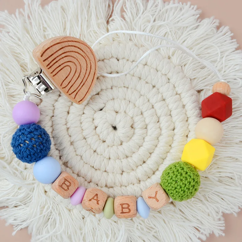 Baby Personalized Name Pacifier Clip Colorful Silicone Teething Beads Dummy Holder Soothe Chain Anti-drop Toddler Nipple Chains
Baby Personalized Name Pacifier Clip Colorful Silicone Teething Beads Dummy Holder Soothe Chain Anti-drop Toddler Nipple Chains