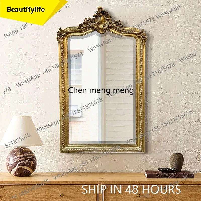 A17 French luxury high-end villa fireplace mirror vintage entrance entrance decorative mirror
A17 French luxury high-end villa fireplace mirror vintage entrance entrance decorative mirror