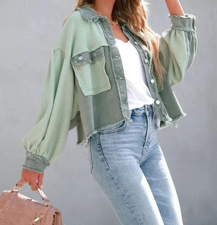 Осень 2024, модная новая женская короткая куртка: винтажная темпераментная куртка в уличном стиле с вырезом в клетку
Осень 2024, модная новая женская короткая куртка: винтажная темпераментная куртка в уличном стиле с вырезом в клетку