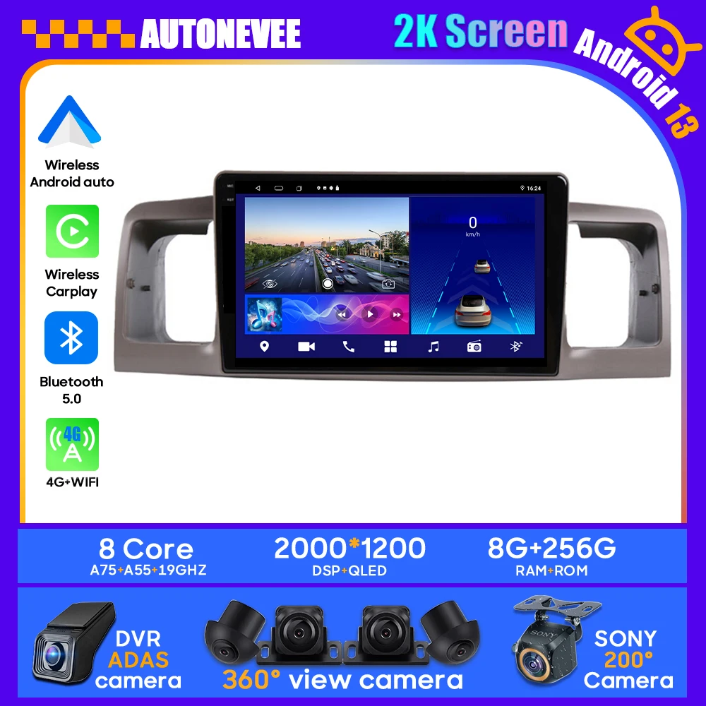 For Toyota Corolla E130 E120 2000 - 2004 Android Car Radio Stereo Multimedia Player Unit GPS Carplay Android Auto BT 4G GPS
For Toyota Corolla E130 E120 2000 - 2004 Android Car Radio Stereo Multimedia Player Unit GPS Carplay Android Auto BT 4G GPS