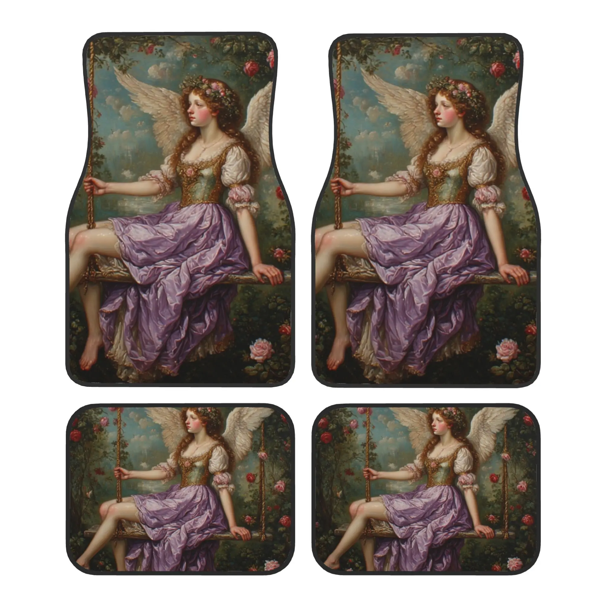 Victorian Angel And Flowers 4PCS Crystal Velvet Car Floor Mats Set Universal Front Rear Foot Mats Car Floor Protection Mat
Victorian Angel And Flowers 4PCS Crystal Velvet Car Floor Mats Set Universal Front Rear Foot Mats Car Floor Protection Mat