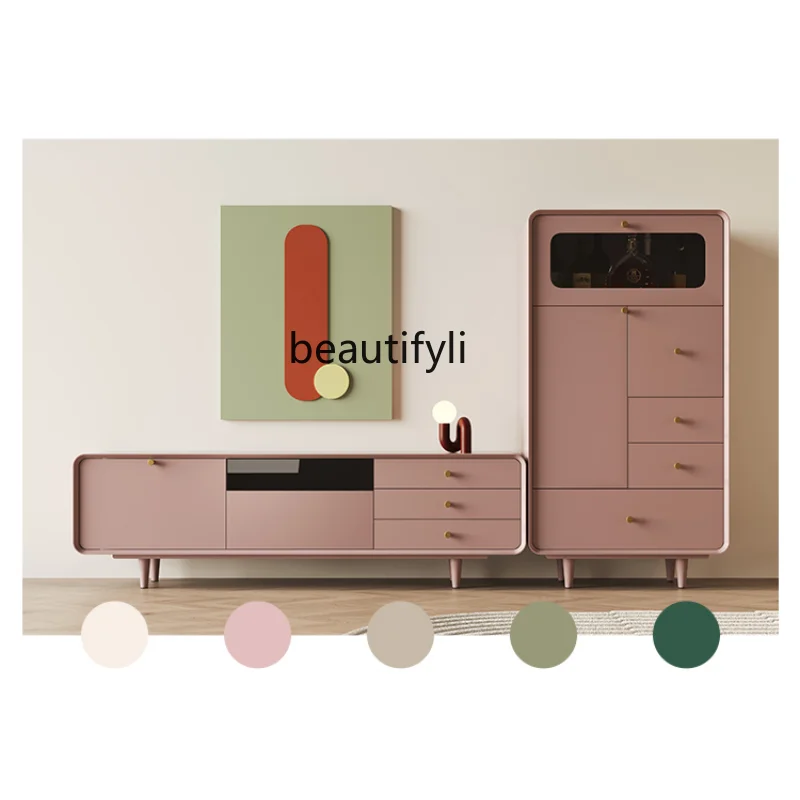Solid Wood TV Cabinet Coffee Table Combination Modern Minimalist Living Room Nordic Small Apartment Paint Machine Floor Cabinet
Solid Wood TV Cabinet Coffee Table Combination Modern Minimalist Living Room Nordic Small Apartment Paint Machine Floor Cabinet