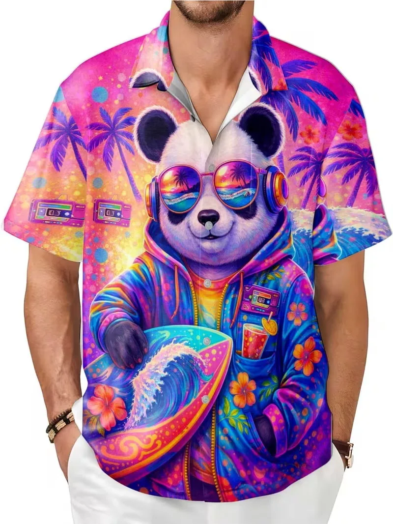 Men's 3D Cool Panda Surfing Hawaiian Shirt Casual Short Sleeve Button Down Beach Vacation Shirt For Animal Lovers Aloha Shirt
Men's 3D Cool Panda Surfing Hawaiian Shirt Casual Short Sleeve Button Down Beach Vacation Shirt For Animal Lovers Aloha Shirt