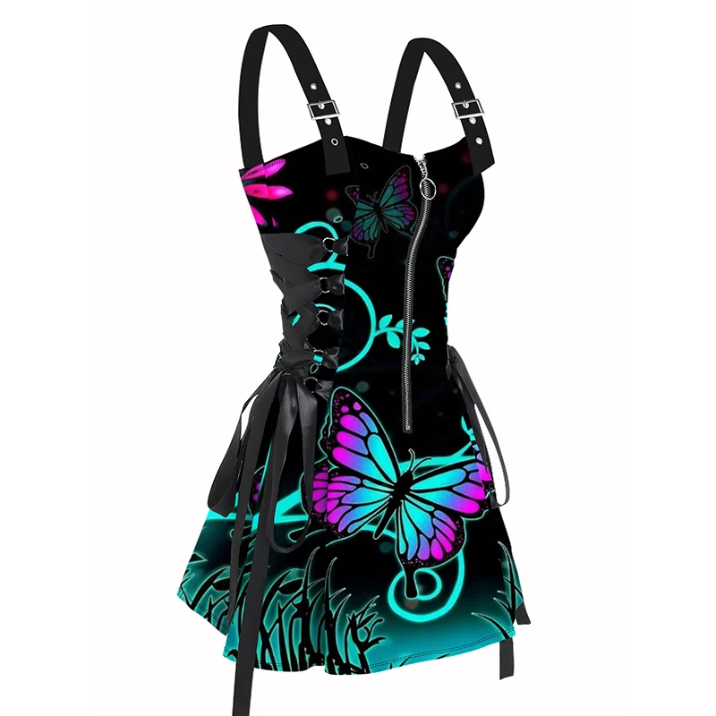 Dressfo женское платье с цветным принтом листьев бабочки, полумолния на шнуровке, готическое платье с регулируемым ремешком, трапециевидное платье без рукавов
Dressfo женское платье с цветным принтом листьев бабочки, полумолния на шнуровке, готическое платье с регулируемым ремешком, трапециевидное платье без рукавов