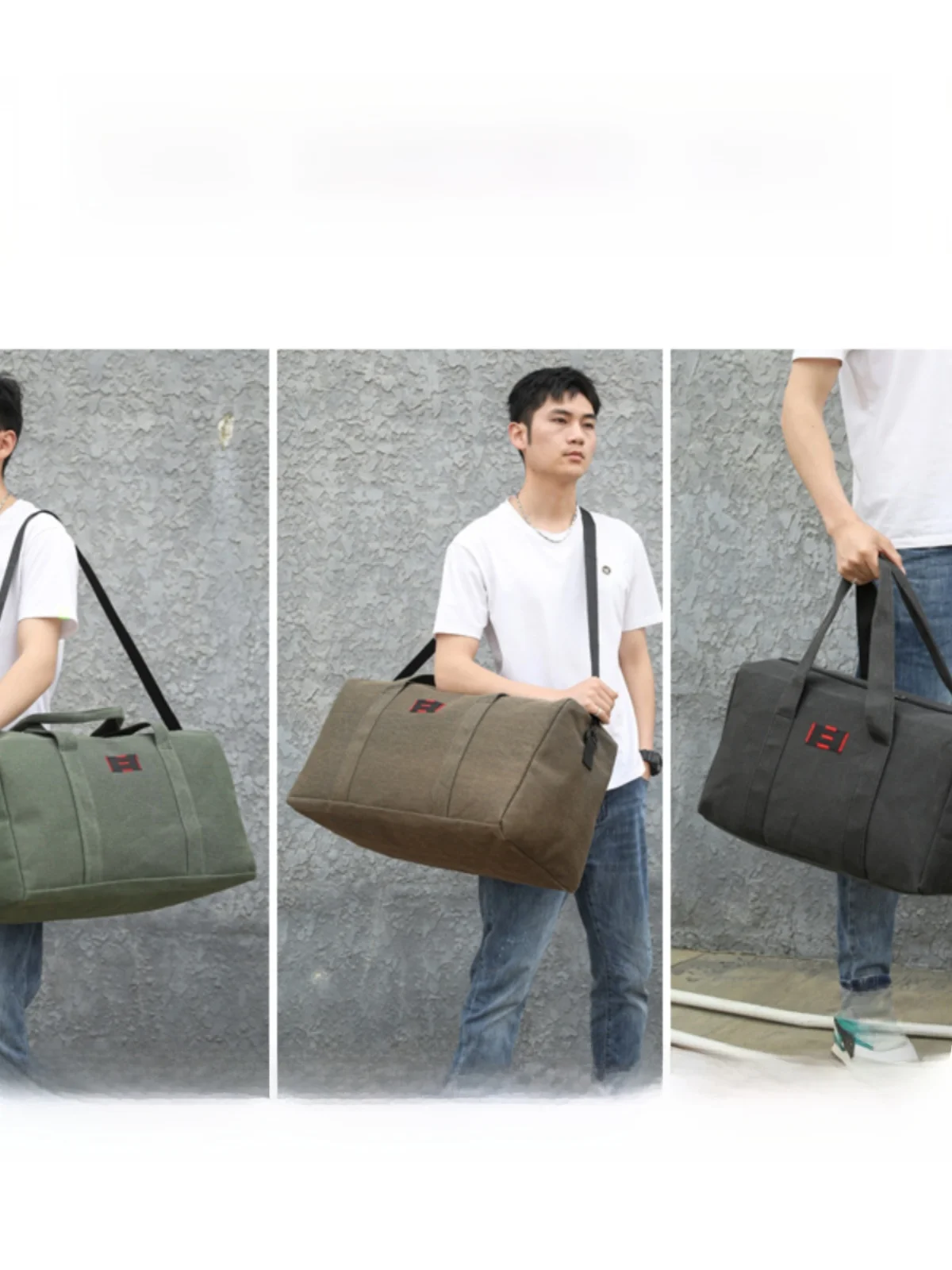 Thiened Canvas Simple Large Capaci Long Distance Handheld Clothing Bag Men Single oulder Retro Wear Resistant Travel Bag
Thiened Canvas Simple Large Capaci Long Distance Handheld Clothing Bag Men Single oulder Retro Wear Resistant Travel Bag