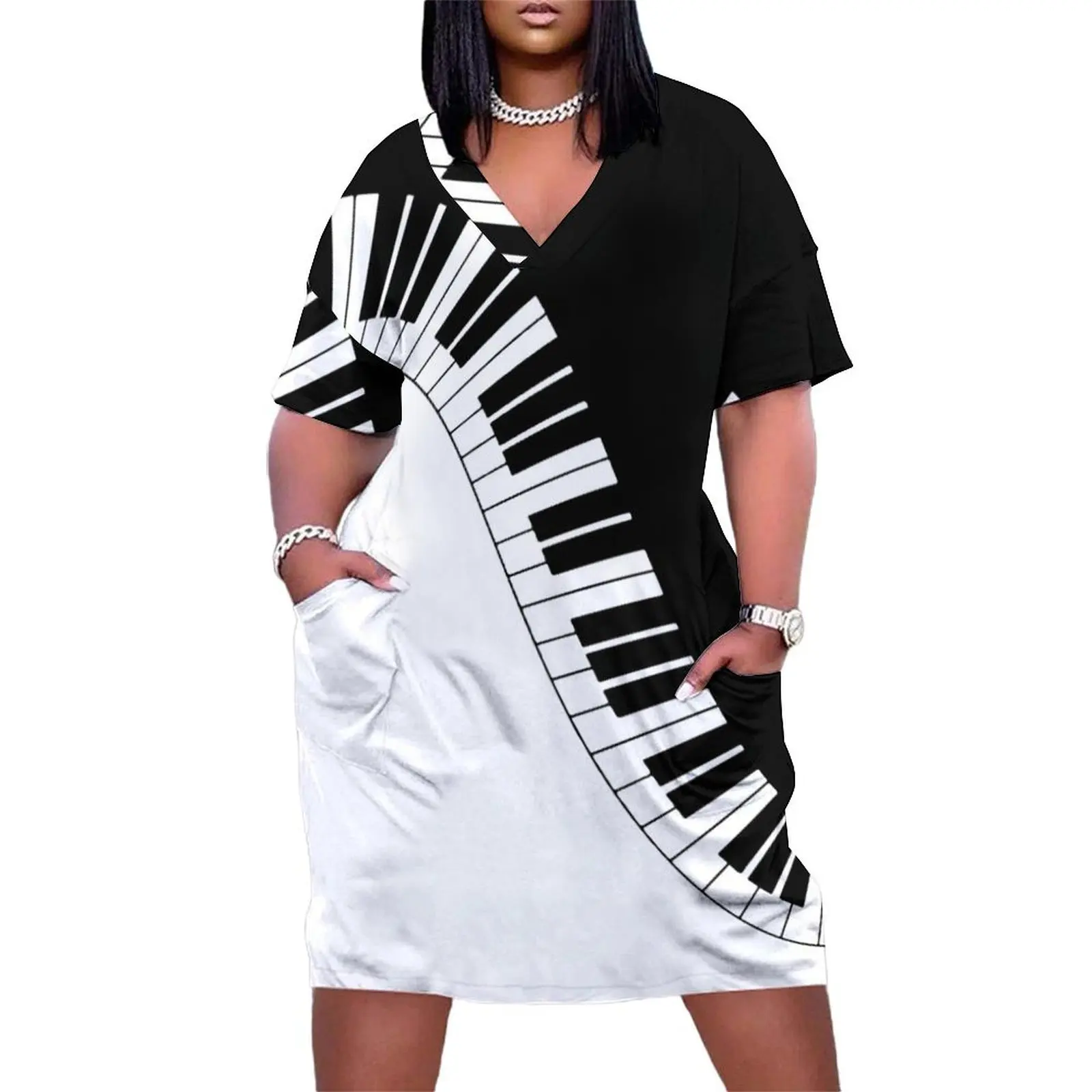 Piano Keyboard Loose Pocket Dress Evening dresses luxury woman evening dress Summer dresses for women Dresses
Piano Keyboard Loose Pocket Dress Evening dresses luxury woman evening dress Summer dresses for women Dresses